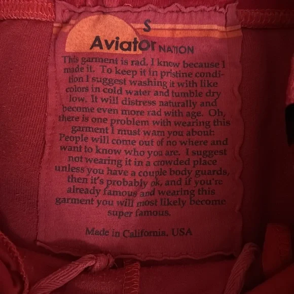 Aviator Nation Classic Velvet Sweatpants
